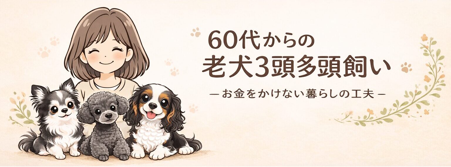 ６０代からの老犬３頭多頭飼い／お金をかけない暮らしの工夫