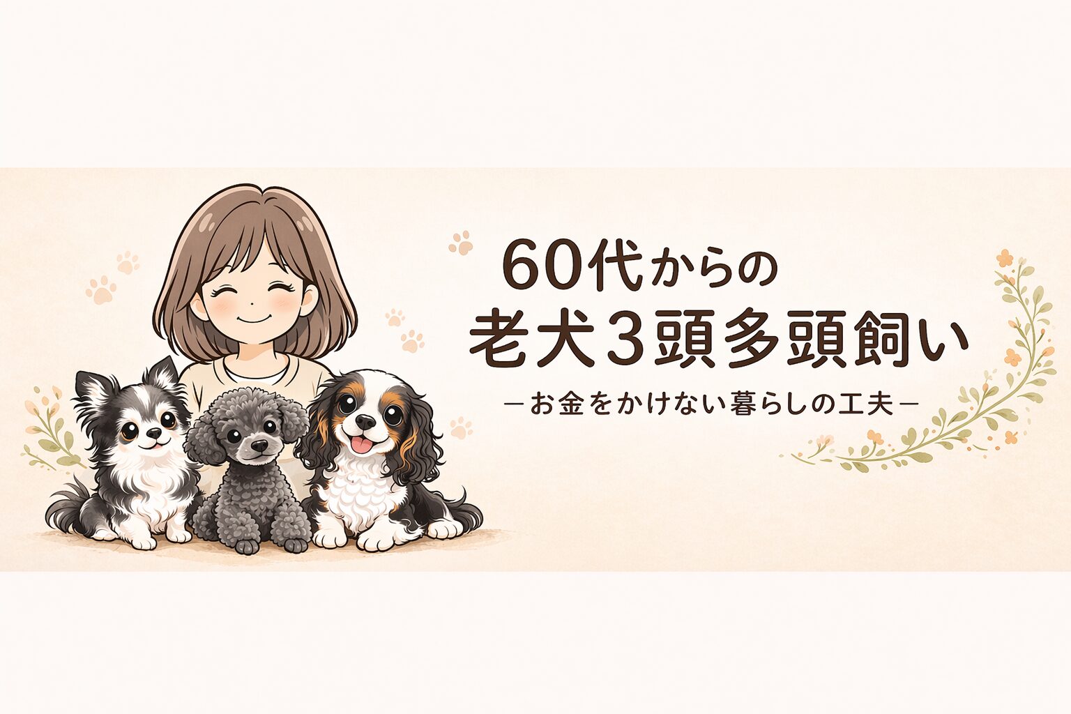 ６０代からの老犬３頭多頭飼い／お金をかけない暮らしの工夫